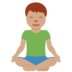 Twitter里的打坐的男人：中等肤色emoji表情