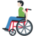 Twitter里的手动轮椅男：肤色浅emoji表情