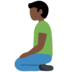 Twitter里的跪着的男人:深色肤色emoji表情