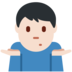 Twitter里的男人耸肩:浅肤色emoji表情