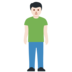 Twitter里的男士站立：浅肤色emoji表情