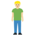 Twitter里的男士站立：中浅肤色emoji表情