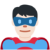 Twitter里的男超人：浅肤色emoji表情