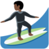 Twitter里的男子冲浪:深色肤色emoji表情