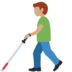 Twitter里的拿拐杖的男人：中等肤色emoji表情