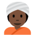 Twitter里的戴头巾的人：深色肤色emoji表情