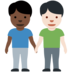 Twitter里的男士牵手:深色肤色,浅色肤色emoji表情
