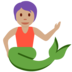 Twitter里的美人鱼：中等肤色emoji表情