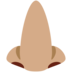 Twitter里的鼻子：中等肤色emoji表情