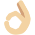 Twitter里的OK手：中等浅肤色emoji表情
