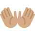 Twitter里的双手张开:中等肤色emoji表情