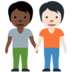 Twitter里的手牵手:深色肤色,浅色肤色emoji表情