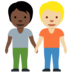 Twitter里的手牵手:深色肤色,中浅肤色emoji表情