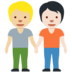 Twitter里的手牵手:中浅肤色,浅肤色emoji表情