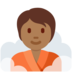 Twitter里的潮湿房间的人:中等深色肤色emoji表情