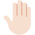 Twitter里的竖起来的手背:浅肤色emoji表情