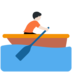 Twitter里的划船人:浅肤色emoji表情