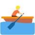 Twitter里的划船人:中等浅肤色emoji表情