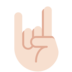 Twitter里的摇滚标志手：浅肤色emoji表情