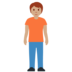 Twitter里的站立者:中等肤色emoji表情