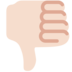 Twitter里的拇指向下：浅肤色emoji表情