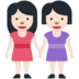 Twitter里的女性牵手:浅肤色emoji表情