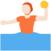 Twitter里的玩水球的人：浅肤色emoji表情