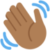 Twitter里的挥手：中黑肤色emoji表情