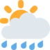Twitter里的雨云背后的太阳emoji表情