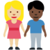 Twitter里的男女牵手:中浅肤色,深色肤色emoji表情