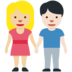 Twitter里的男女牵手:中浅肤色,浅肤色emoji表情