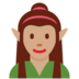 Twitter里的女精灵:中等肤色emoji表情