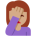 Twitter里的女性面部按摩:中等肤色emoji表情
