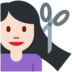 Twitter里的女性理发:浅肤色emoji表情
