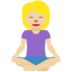 Twitter里的打坐的女人:中浅肤色emoji表情