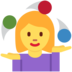 Twitter里的女人玩杂耍emoji表情