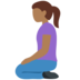 Twitter里的跪着的女人:中黑肤色emoji表情