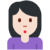 Twitter里的女人撅嘴:浅肤色emoji表情