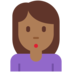 Twitter里的女人撅嘴:中等深色肤色emoji表情