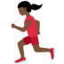 Twitter里的女子跑步:深色肤色emoji表情