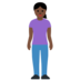 Twitter里的女性站立:深色肤色emoji表情