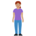 Twitter里的女性站立:中等肤色emoji表情