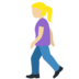 Twitter里的行走的女人：中浅肤色emoji表情