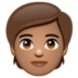 WhatsApp里的人物:中等肤色emoji表情