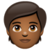 WhatsApp里的人物:中深色肤色emoji表情