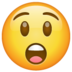 WhatsApp里的惊讶的脸emoji表情
