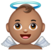 WhatsApp里的小天使:中等肤色emoji表情