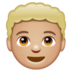 WhatsApp里的男孩：中等偏浅肤色emoji表情