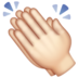 WhatsApp里的拍手:浅肤色emoji表情