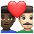 WhatsApp里的情侣: 男人男人较深肤色较浅肤色emoji表情